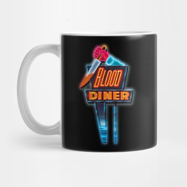 Blood Diner )( Retro Cult Classic Horror Fan Art by darklordpug